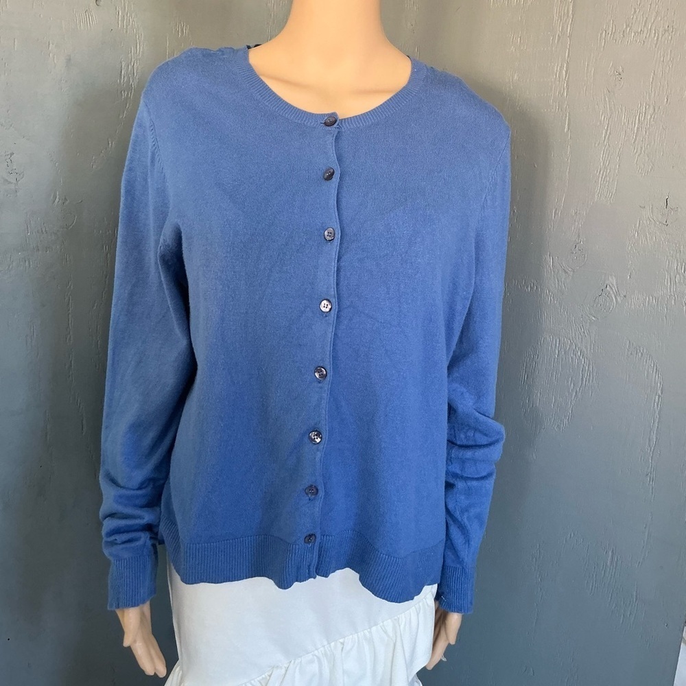 Charter Club Light Blue Women Knit Cardigan Sweater Size Medium/Large